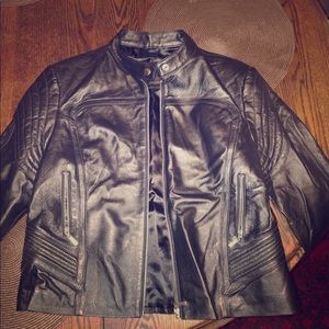 Dona Michi black leather jacket